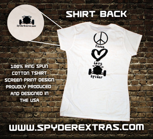 Peace Love Spyder Ladies Shirt