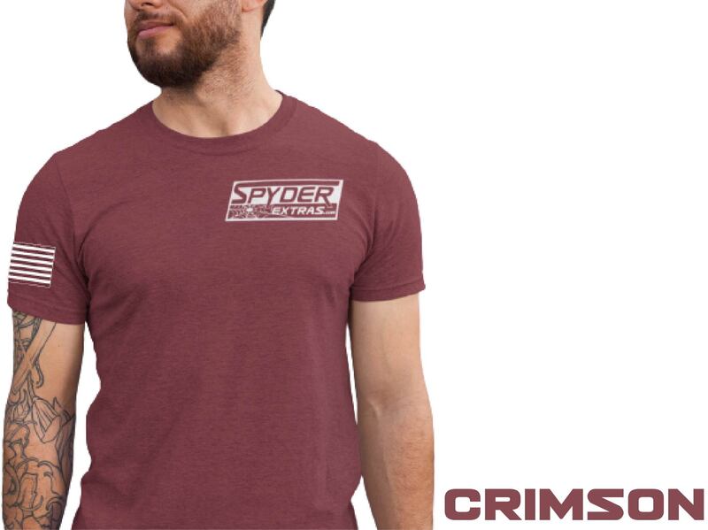 thumbnail image 2 of Spyder Men's Athletic Short Sleeve T-Shirt - 100% Cotton Graphic Tee - Racing Red With Diamond Logo - Large 2 of 9